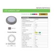 Aplica LED pentru exterior Hurma Dark Grey, 4200K, 5W, 270lm, 100-240V, IP65, Gri inchis