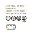 Lampa cu led 3 W, Jumbo Blue, touch, 350 lm, IP 20