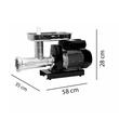 Storcator electric de rosii Palumbo Pavi 5 Inox, Profesional, 375W, cuva din inox, nr 5, 250 Kg/h, cu accesoriu de tocat carne