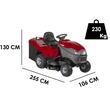 Tractoras de tuns iarba Castelgarden PTX 210 HD, 18 CP, transmisie hidrostatica, cos colector 300 l, Latime taiere 102 cm, lumini led, 30-90 mm