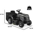 Tractoras de tuns iarba Alpina AT4 84 HA, 7.4 kW, transmisie hidrostatica, cos 240 l, Latime taiere 84 cm, lumini led