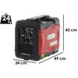 Generator pe benzina tip Inverter GeoTech SQL3000i EVO, 2.7 kW, 4 timpi, Monofazat