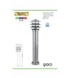 Stalp iluminat exterior Kayin-3, E27, max 60W, Inox, 220-240V, IP44