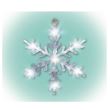 Decor fereastra, acril, cu Led-uri, cristal zapada Home Kid 701