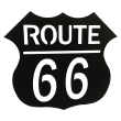 Decoratiune perete Route 66, dimensiune 68x60 cm, negru