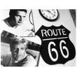 Decoratiune perete Route 66, dimensiune 68x60 cm, negru
