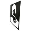 Decoratiune perete Krodesign Man Silhouette, lungime 50x43 cm, negru