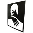 Decoratiune perete Krodesign Man Silhouette, lungime 50x43 cm, negru