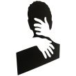 Decoratiune perete Krodesign Man Silhouette 2, lungime 48x41 cm, negru