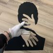 Decoratiune perete Krodesign Man Silhouette 2, lungime 48x41 cm, negru