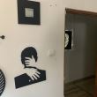 Decoratiune perete Krodesign Man Silhouette 2, lungime 48x41 cm, negru