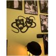 Decoratiune perete Krodesign Theater Mask, diametru 50x34 cm, negru