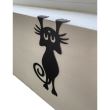 Decoratiune perete Krodesign Funny Cat, lungime 52 cm, negru
