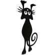 Decoratiune perete Krodesign Funny Cat, lungime 52 cm, negru