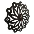 Ceas de perete metalic Krodesign Daisy, diametru 50 cm, negru