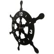 Ceas de perete metalic Krodesign Rudder, diametru 70 cm, negru