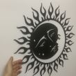 Decoratiune perete Krodesign Sun&Moon, diametru 60 cm, negru