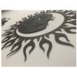 Decoratiune perete Krodesign Sun&Moon, diametru 60 cm, negru
