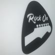 Decoratiune perete Krodesign Rock On, diametru 60 cm, negru