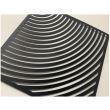 Decoratiune perete Krodesign Square Spiral, Lungime diagonala 50 cm, negru