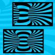 Set 2 decoratiuni perete Krodesign Spiral, negru, 25 x 45 x 1.5 cm