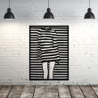 Decoratiune perete Krodesign KRO-1037 Girl, lungime 80x58 cm, negru