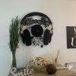 Ceas de perete metalic Krodesign Music is my Life, diametru 60 cm, negru