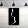 Decoratiune de perete Krodesign Women Face, 38x27 cm, metal, negru