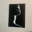 Decoratiune de perete Krodesign Women Face, 38x27 cm, metal, negru