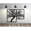 Set 2 decoratiuni perete Krodesign KRO-1043 Tree of Life, metal, negru