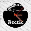 Ceas de perete metalic Krodesign Beatle, diametru 50 cm, negru