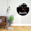 Ceas de perete metalic Krodesign Beatle, diametru 50 cm, negru