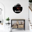 Ceas de perete metalic Krodesign Beatle, diametru 50 cm, negru