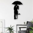 Decoratiune metalica de perete Krodesign KRO-1053, Couple Love, lungime 60 cm, negru, grosime 1.5 mm