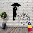 Decoratiune metalica de perete Krodesign KRO-1053, Couple Love, lungime 60 cm, negru, grosime 1.5 mm