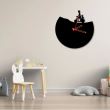 Ceas de perete metalic Krodesign Vespa, diametru 50 cm, negru