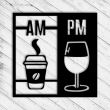 Decoratiune metalica de perete Krodesign Drink Panel, 50 cm, grosime 1.5 mm