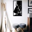 Decoratiune metalica de perete Krodesign KRO-1068, Darth Vader, lungime 55 cm, negru, grosime 1.5 mm