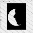 Decoratiune metalica de perete Krodesign Moon Decor, 60 cm, grosime 1.5 mm