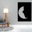 Decoratiune metalica de perete Krodesign Moon Decor, 60 cm, grosime 1.5 mm