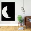 Decoratiune metalica de perete Krodesign Moon Decor, 60 cm, grosime 1.5 mm
