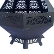 Incalzitor de terasa/gradina, Krodesign KRO-1074, Otel, Negru, 1573x706x762 mm, grosime 3 mm