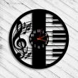 Ceas de perete metalic Krodesign Piano, diametru 50 cm, negru