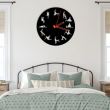 Ceas de perete metalic Krodesign Kamasutra, diametru 50 cm, negru