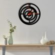 Ceas de perete metalic Krodesign Whirpool, diametru 50 cm, negru