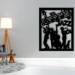 Decoratiune metalica de perete Krodesign Jazz Wall, 60 cm, grosime 1.5 mm