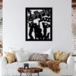 Decoratiune metalica de perete Krodesign Jazz Wall, 60 cm, grosime 1.5 mm