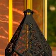 Incalzitor pentru terasa/gradina, Krodesign Diamond KRO-1090, Otel, Negru, diametru 1125 mm, grosime 3 mm