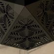 Incalzitor pentru terasa/gradina, Krodesign Diamond KRO-1090, Otel, Negru, diametru 1125 mm, grosime 3 mm