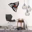 Ceas de perete metalic Krodesign Triangle KRO-1092, diametru 50 cm, negru